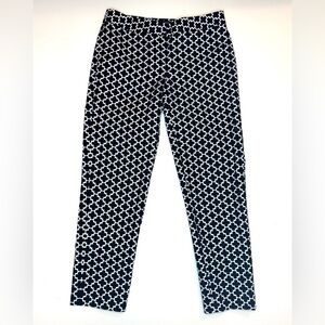 White House Black Market Women’s Black/ White Slim Ankle Pants Size- 4R